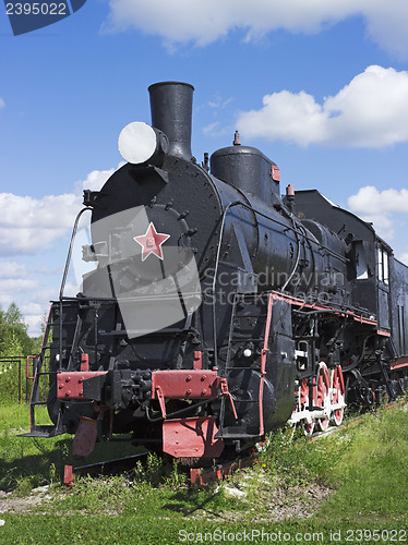 Image of Russian steam locomotive 30 years last century