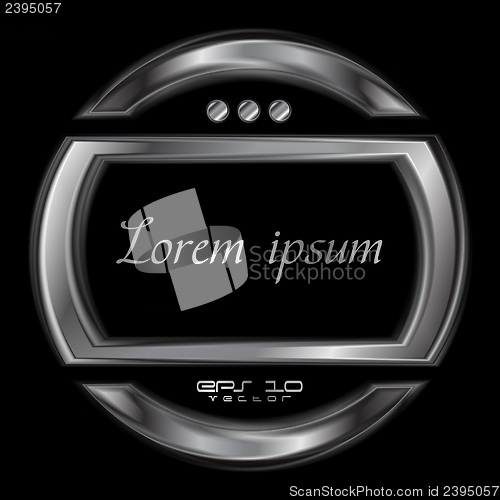 Image of Abstract silver metallic shape