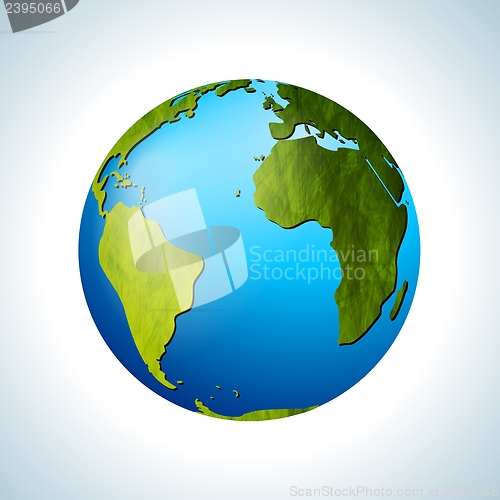 Image of Grunge vector globe