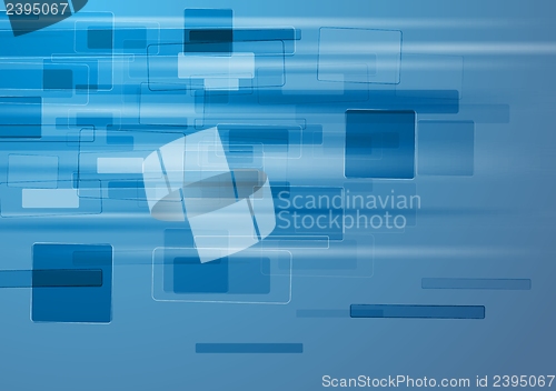 Image of Abstract blue background with tech elements