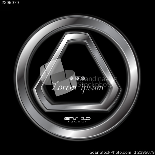 Image of Abstract metallic shape logo