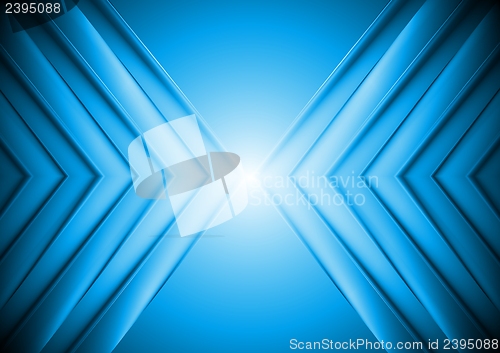 Image of Bright blue tech background