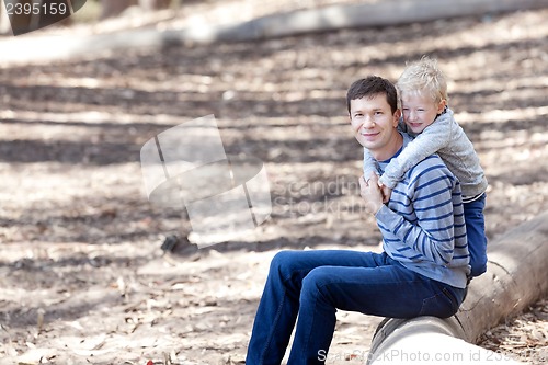 Image of family hiking