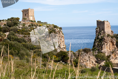 Image of towers of Scopello, Sicily, Italy