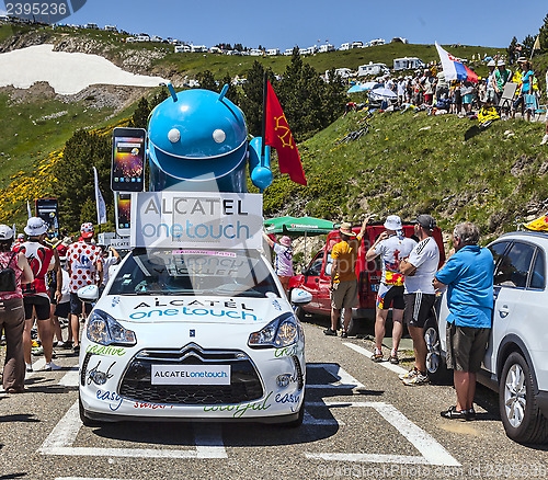 Image of Alcatel One Touch Car in Pyrenees Mountains