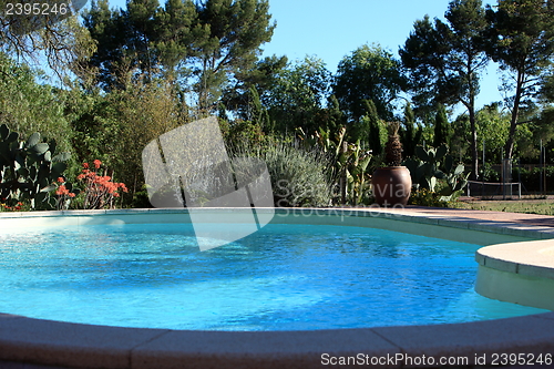 Image of Sparkling blue swimming pool