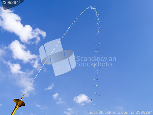 Image of blue sky fountain