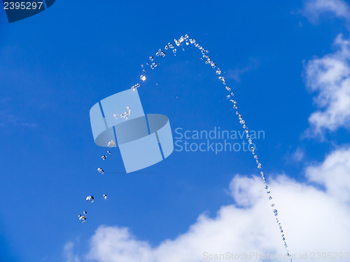 Image of blue sky fountain