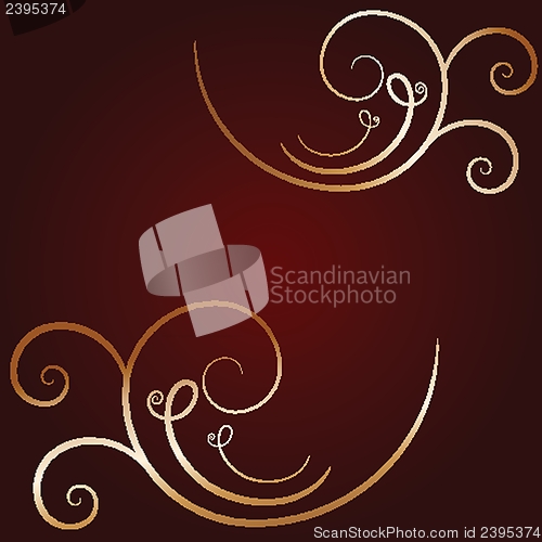 Image of Vintage vector frame on  beautiful background