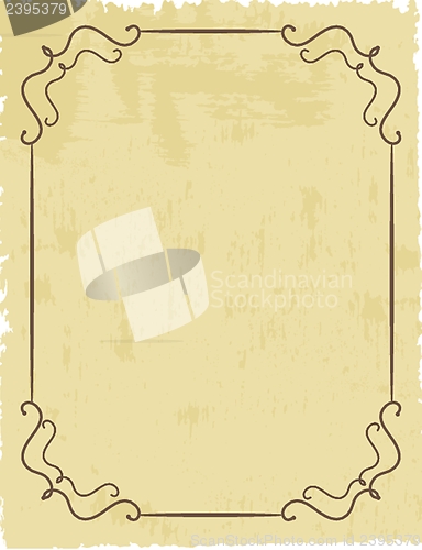Image of Vintage vector frame on  beautiful background
