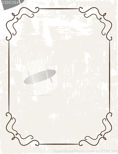 Image of Vintage vector frame on  beautiful background