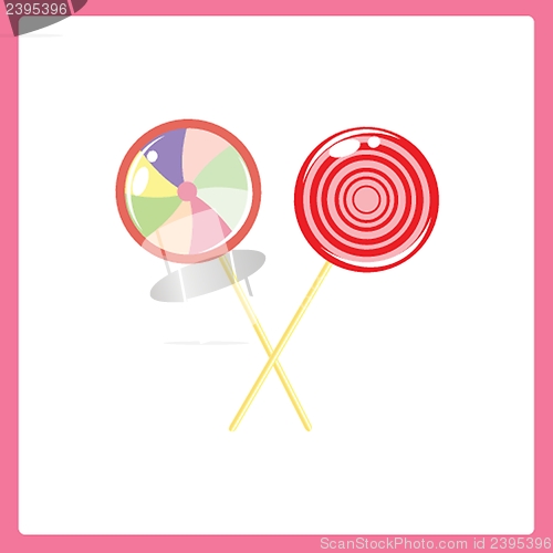 Image of Lollipop candy, isolated against background