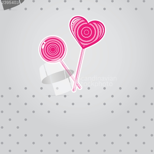 Image of Lollipop candy, isolated against background