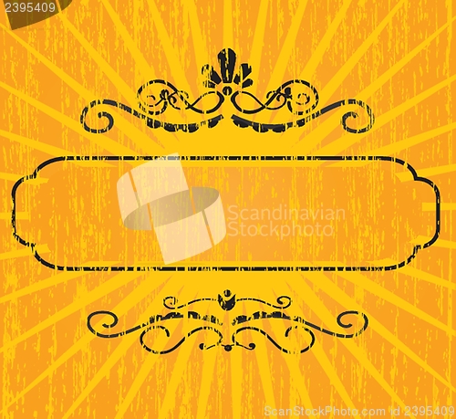 Image of Vintage vector frame on  beautiful background