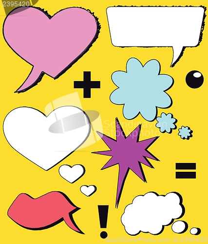 Image of Colorful paper bubble for speech