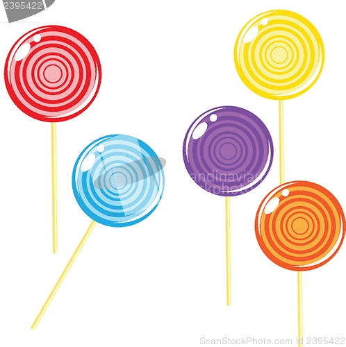 Image of Lollipop candy, isolated against background