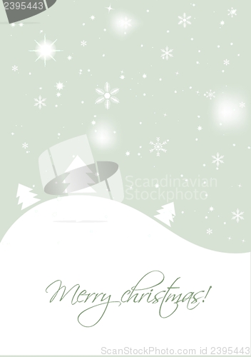 Image of Christmas card with holiday elements.
