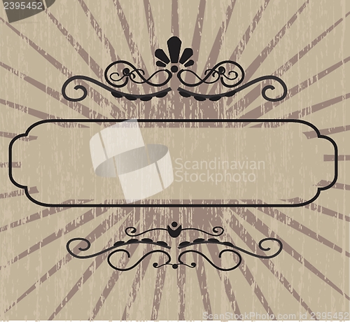 Image of Vintage vector frame on  beautiful background