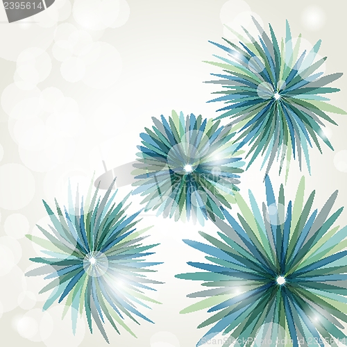 Image of Vintage vector frame on floral background