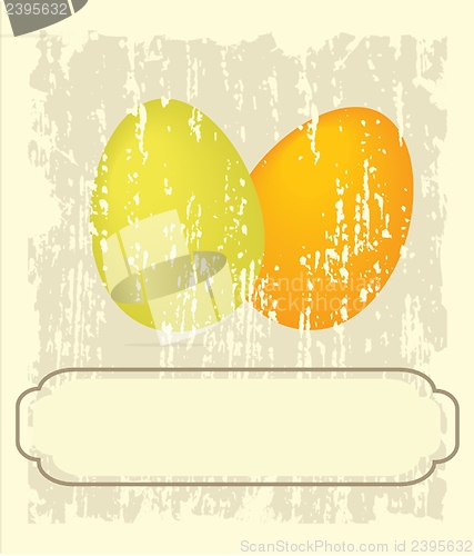 Image of Easter card with hand drawn eggs