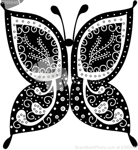 Image of Various vector butterflies on  background