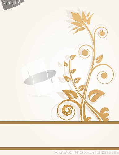 Image of Vintage vector frame on floral background