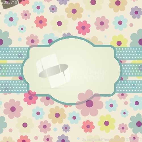 Image of Vintage vector frame on  beautiful background