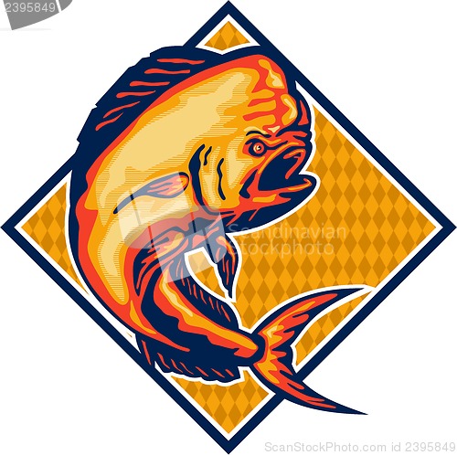 Image of Dorado Dolphin Fish Mahi-Mahi Retro