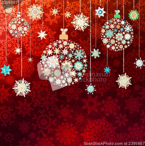Image of Red christmas vector illustration. EPS 10