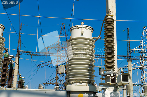 Image of disconnecting switch on high-voltage substation