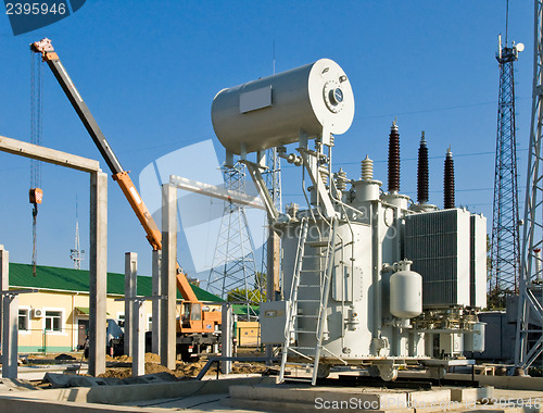 Image of building on a high-voltage substation