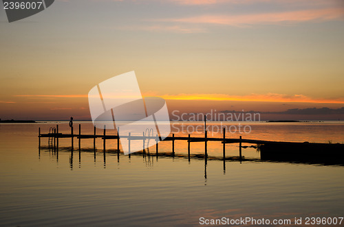 Image of Bath pier at sunset