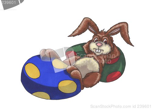 Image of easter bunny relaxing