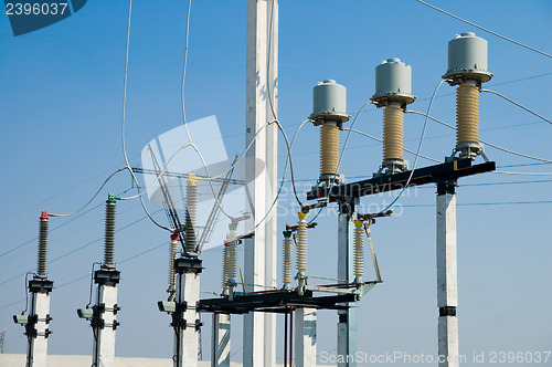 Image of view to high-voltage substation