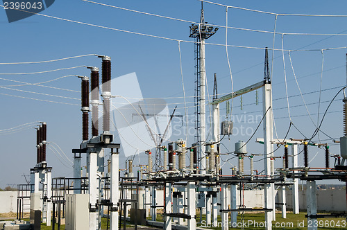 Image of view to high-voltage substation