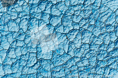 Image of blue cracked paint