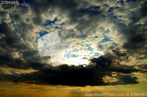 Image of dramatic colorful sunset