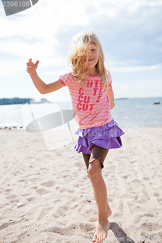 Image of Young girl at beach