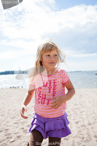 Image of Young girl at beach