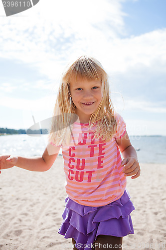 Image of Young girl at beach