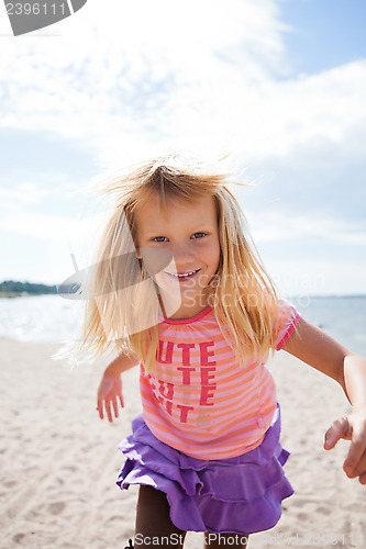 Image of Young girl at beach