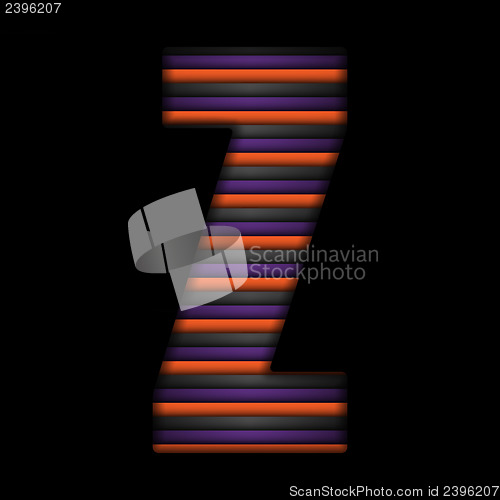 Image of Halloween Alphabet Letters Stripe Black Orange Purple Vector