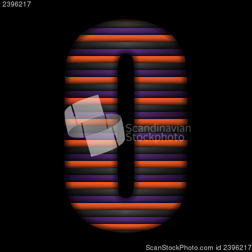 Image of Halloween Alphabet Letters Stripe Black Orange Purple Vector