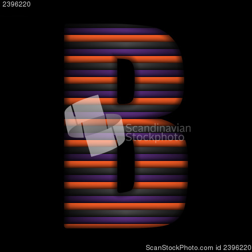 Image of Halloween Alphabet Letters Stripe Black Orange Purple Vector