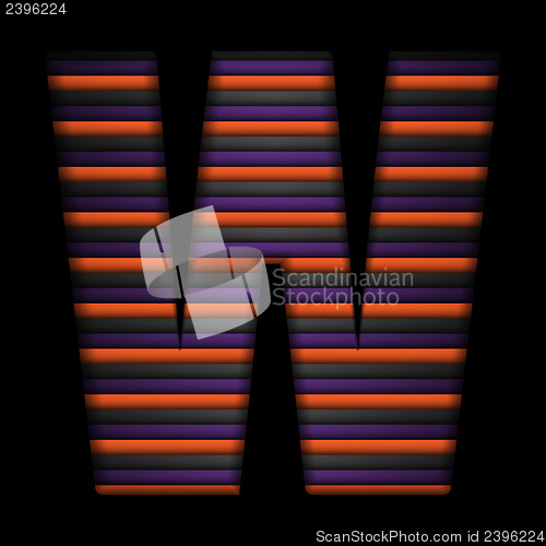Image of Halloween Alphabet Letters Stripe Black Orange Purple Vector