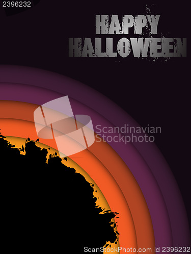 Image of Vector - Halloween Background Circle Grunge Vector