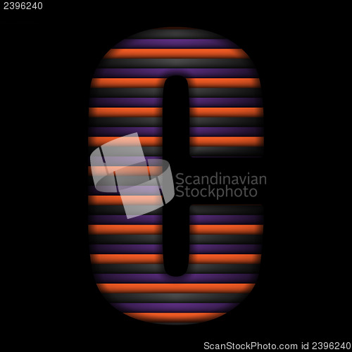 Image of Halloween Alphabet Letters Stripe Black Orange Purple Vector