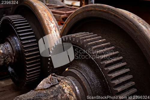 Image of Rusty industrial machine parts