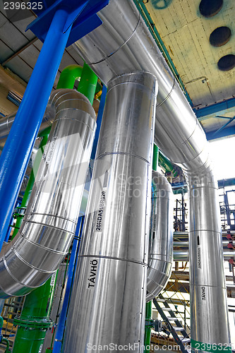 Image of Industrial pipes in a thermal power plant