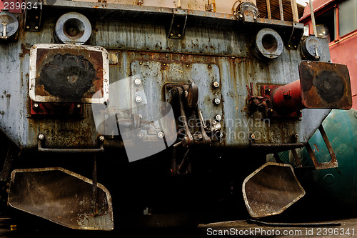 Image of Closeup photo of a train 